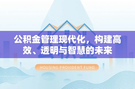青县公积金管理现代化，构建高效、透明与智慧的未来